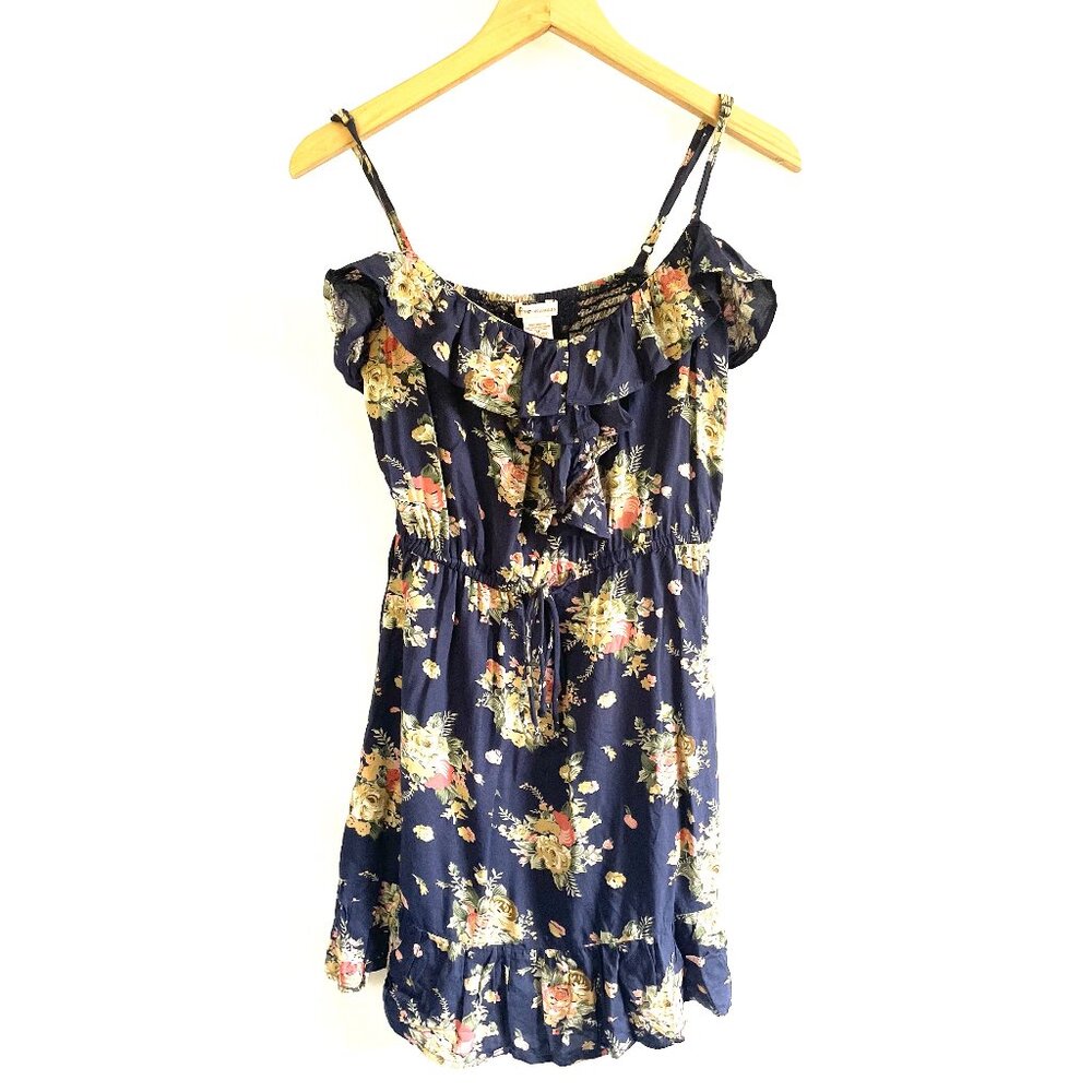 Made in India 90s Floral Summer Jumper One Piece Summer Mini Dress Romper - Fire